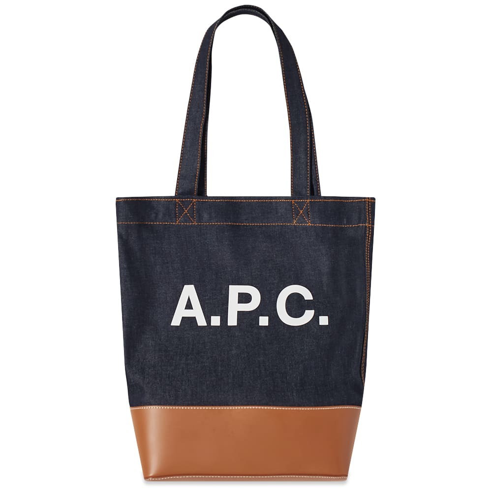 A.P.C. Axel Denim And Leather Tote