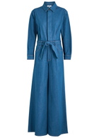 Paige Cameron Wide-leg Stretch-denim Jumpsuit Blue
