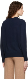 360Cashmere Navy Crewneck Sweatshirt