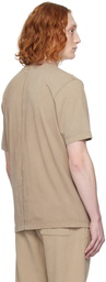 BOSS Beige Flocked T-Shirt