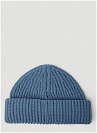 Compass Patch Beanie Hat in Blue