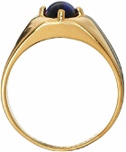 Ernest W. Baker SSENSE Exclusive Gold & Navy Stone Ring
