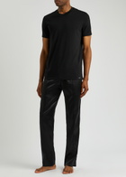 Tom Ford Stretch Jersey T-Shirt, Men's Clothing, Black, Cotton Material, Comfortable Fit, Casual Wear