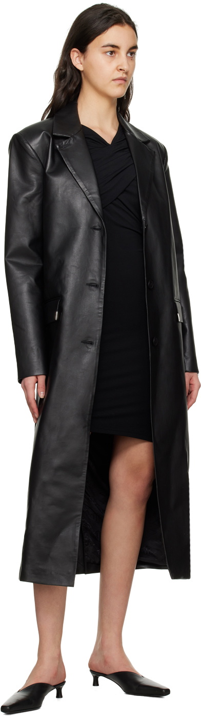 Han Kjobenhavn Black Slim Faux-Leather Jacket