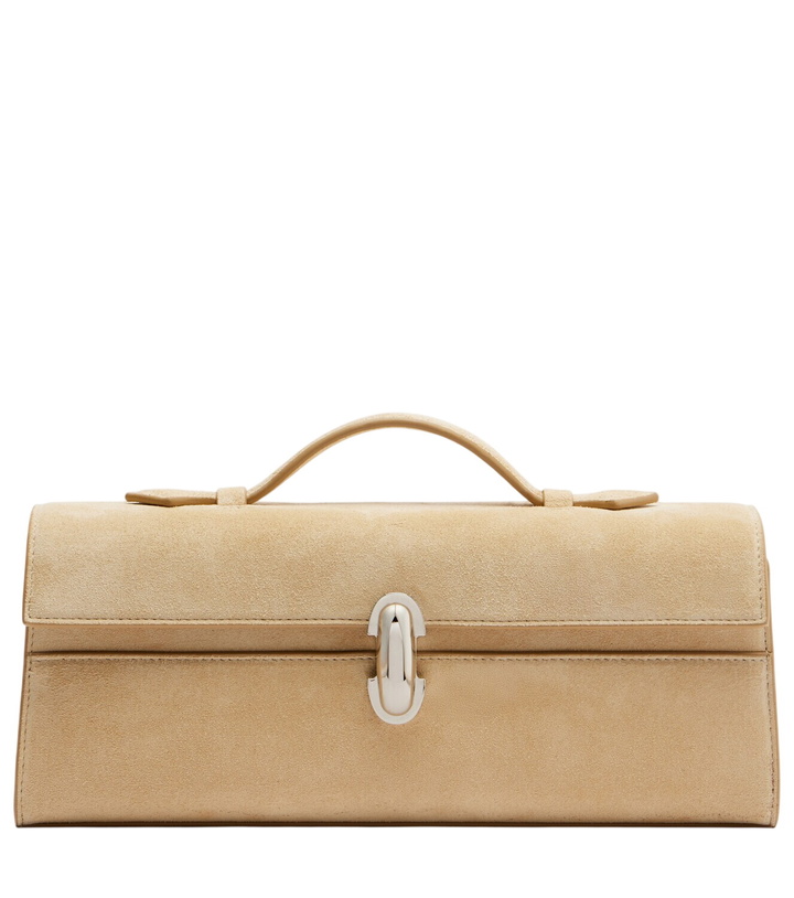 Photo: Savette Symmetry Slim suede top-handle bag