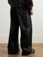 Off-White - Straight-Leg Embroidered Shell Cargo Pants - Black