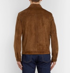 Loro Piana - Suede Trucker Jacket - Men - Tan