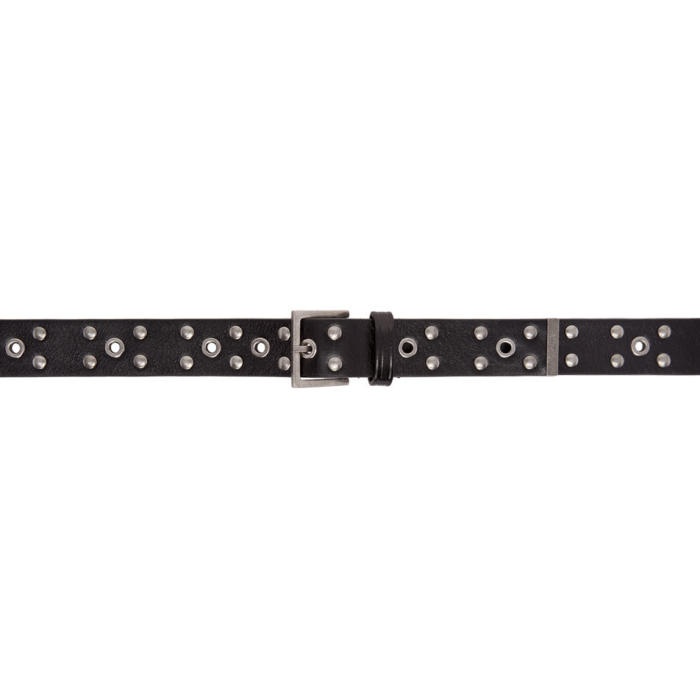 Photo: Saint Laurent Black Leather Studded Belt 