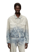 Diesel Trucker jacket in Prince of Wales jacquard denim - Denim Jackets - Unisex - Multicolor