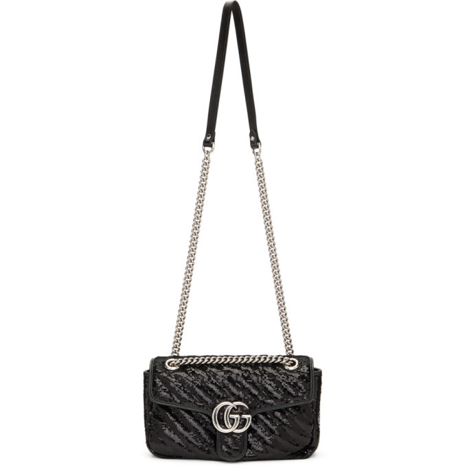 Gg marmont small discount sequin shoulder bag