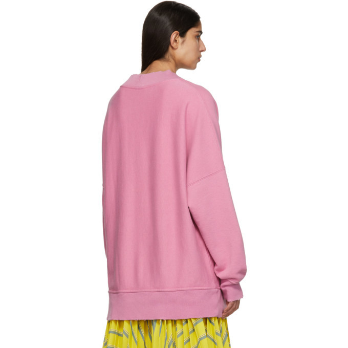 Calvin Klein 205W39NYC Purple Oversized V-Neck Sweatshirt