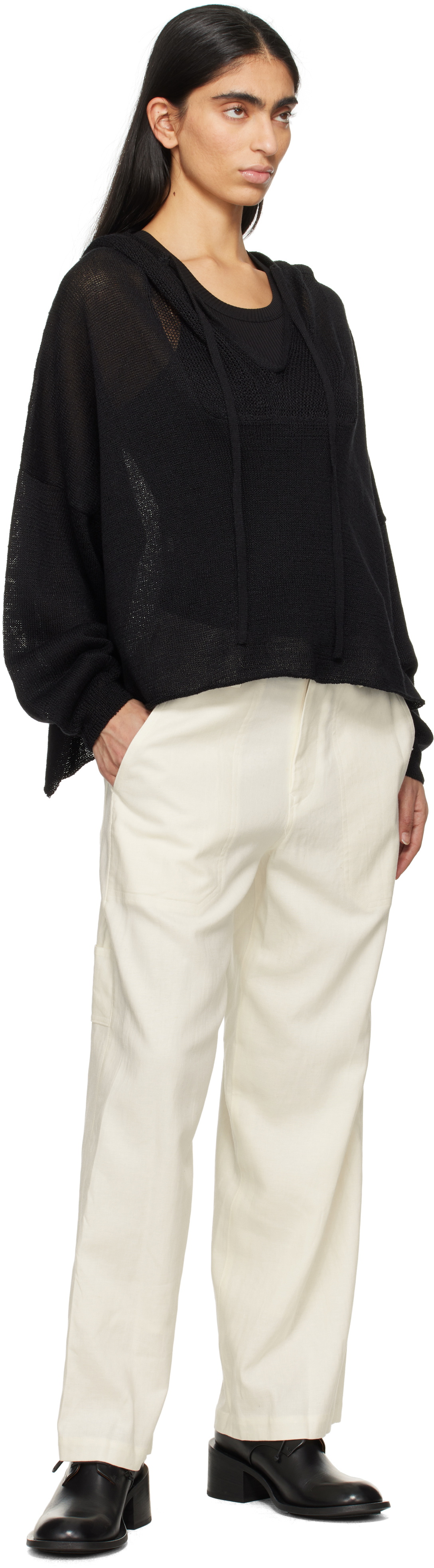 Y's Off-White Work Trousers