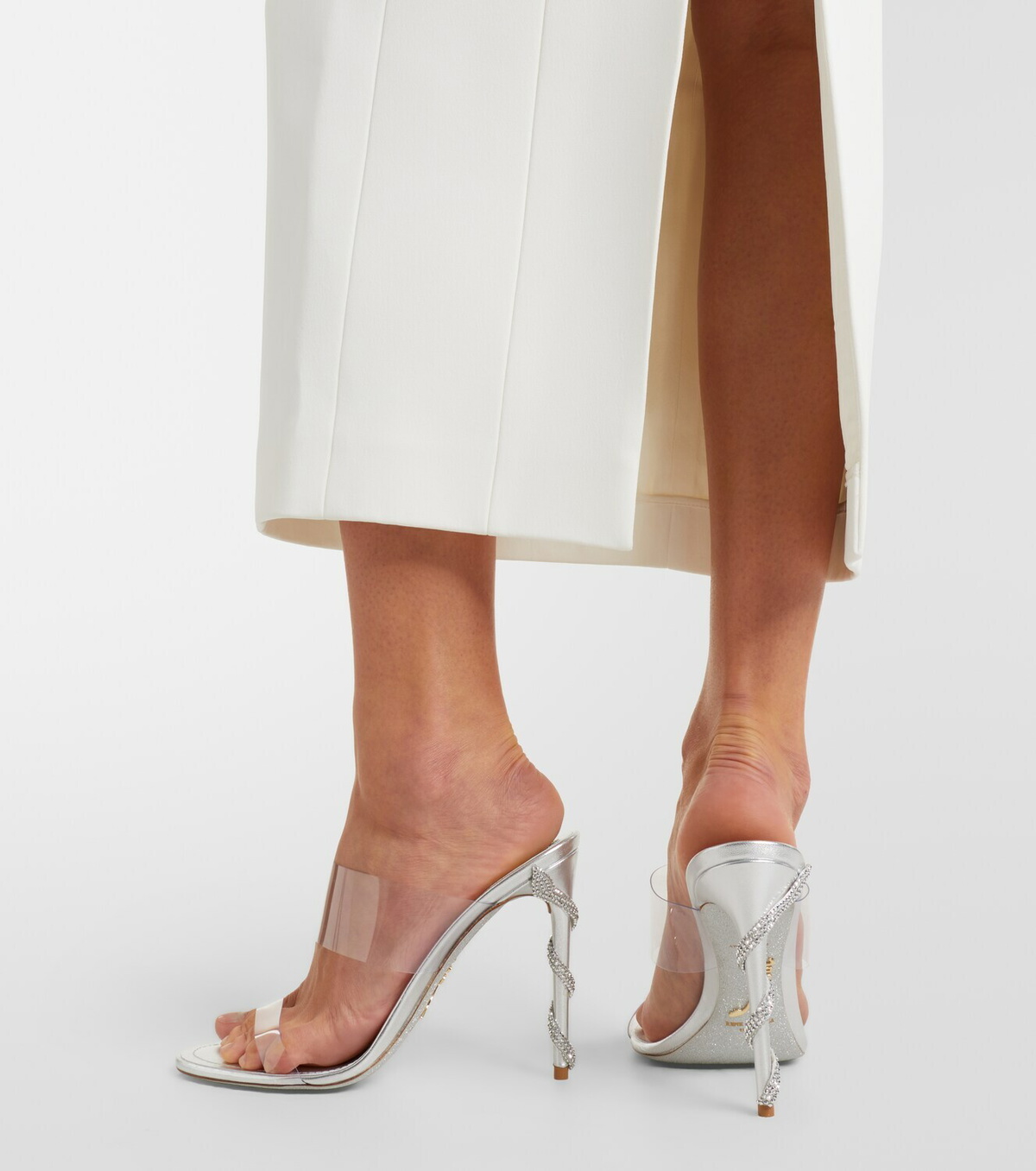 Rene Caovilla Celebrity crystal-embellished PVC sandals