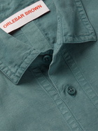 ORLEBAR BROWN - Giles Garment-Dyed Lyocell and Linen-Blend Shirt - Green