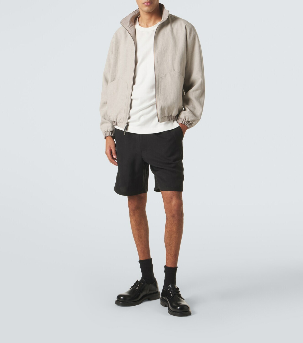 Ami Paris Ami De Cœur gabardine shorts