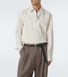 Studio Nicholson View striped cotton and linen shirt