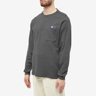 Dickies x POP Trading Company Long Sleeve Waffle T-Shirt in Charcoal Grey