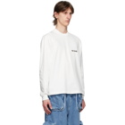 Sunnei White Mini Logo Long Sleeve T-Shirt