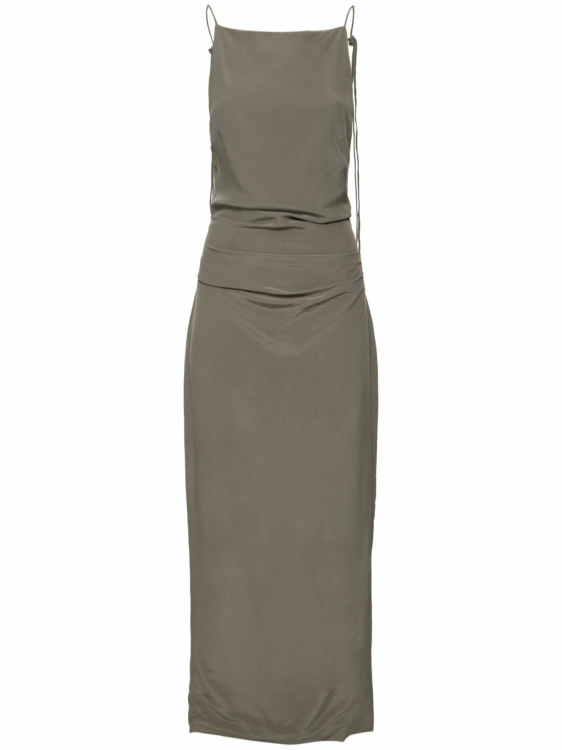 green emerald velvet dress St. Agni | Silk Slip Dress