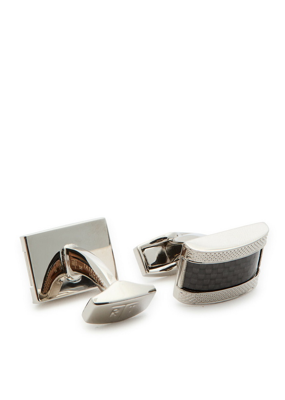 Photo: Tateossian Textured Palladium-plated Cufflinks - Silver - One Size