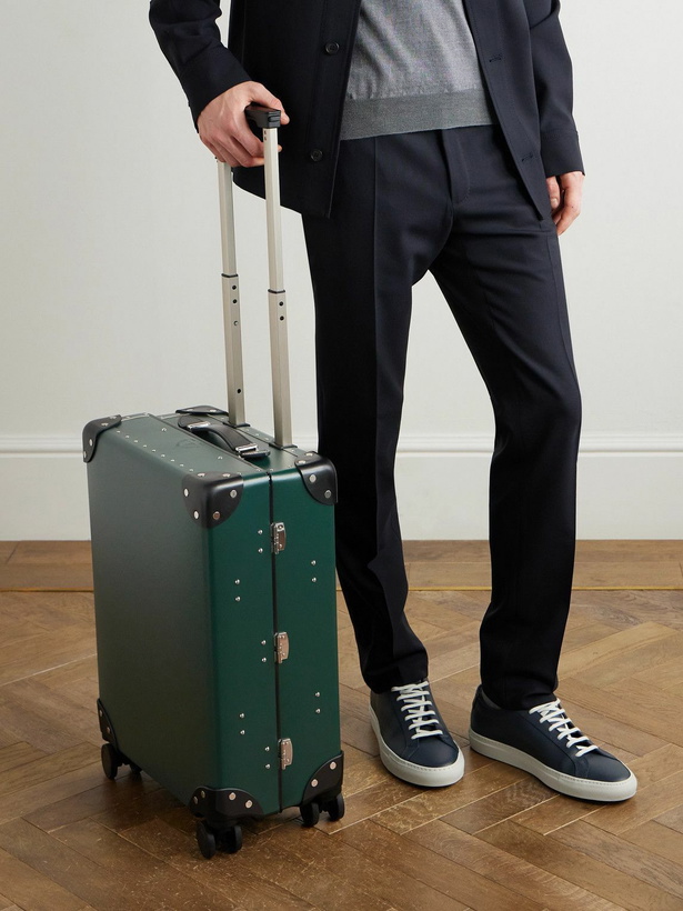 Photo: Globe-Trotter - Incotex Leather-Trimmed Vulcanised Fibreboard Check-In Suitcase