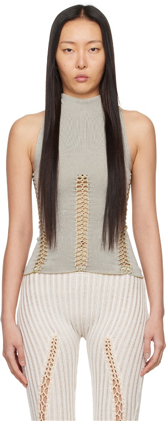 Photo: Isa Boulder SSENSE Exclusive Silver Slither Tank Top