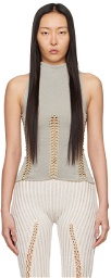 Isa Boulder SSENSE Exclusive Silver Slither Tank Top