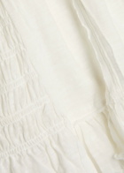 Free People Sylvie Shirred Cotton-blend T-shirt Ivory