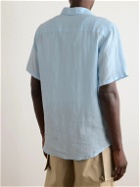 A.P.C. - Bellini Logo-Embroidered Linen Shirt - Blue