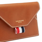 Thom Browne Men's Contrast Stitch Envelope Card Holder in Natural