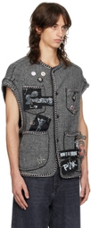 R13 Gray Sleeveless Jacket