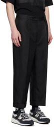 Comme des Garçons Homme Black Pleated Trousers