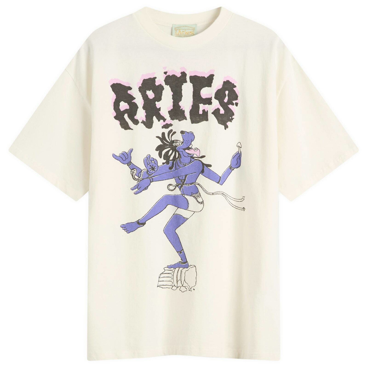 ARIES × UMBRO RUGBY SHIRT ARIES x UMBRO Screen Printed Rugby Shirt - Beige | THEROOM