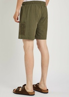 Che Inigo Crochet and Jersey Shorts Dark Green