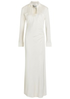 Tove Iana Jersey Maxi Shirt Dress Ivory