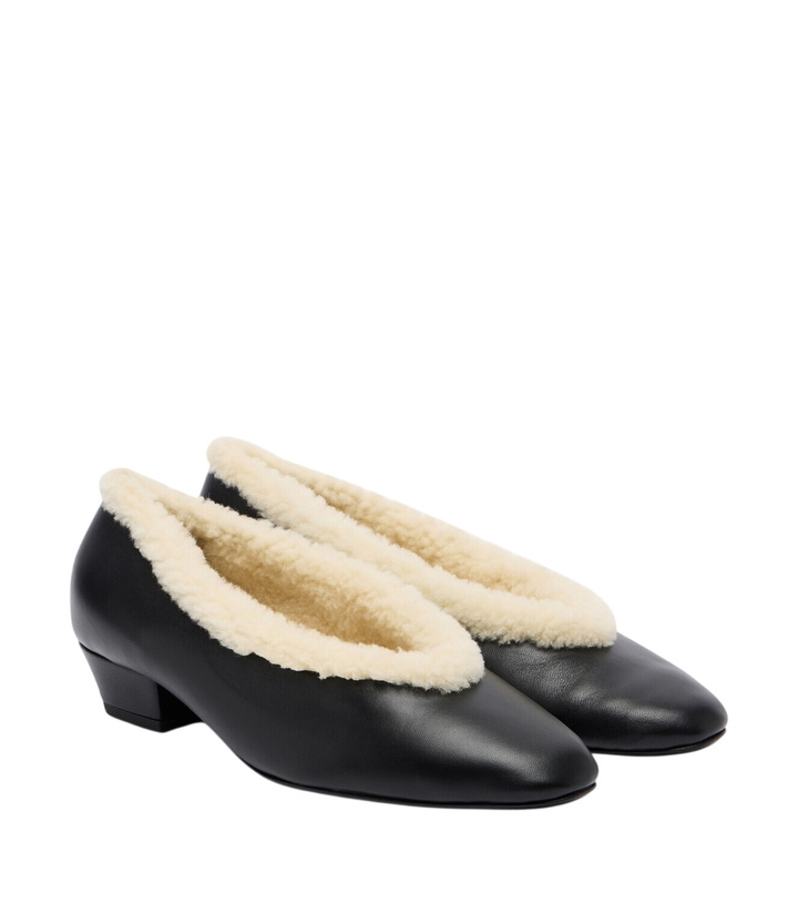 Photo: Magda Butrym Shearling-lined leather pumps