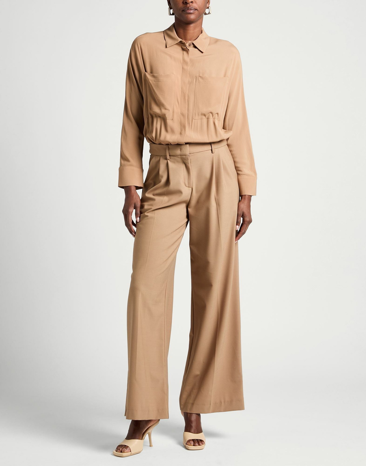 Semicouture Womens Jumpsuit Camel