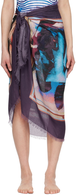 Photo: Jean Paul Gaultier Purple & Blue Roses Cover Up