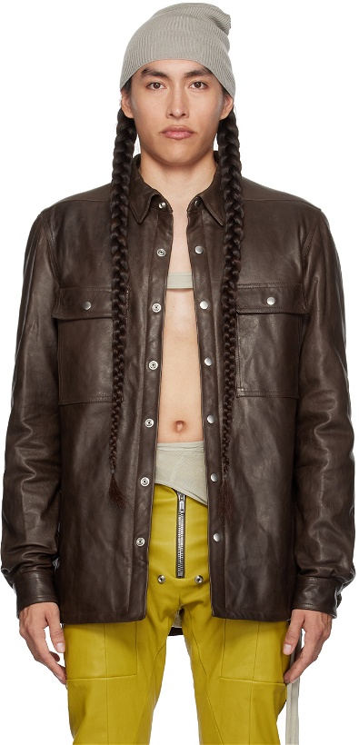 Photo: Rick Owens Brown Padded Leather Jacket