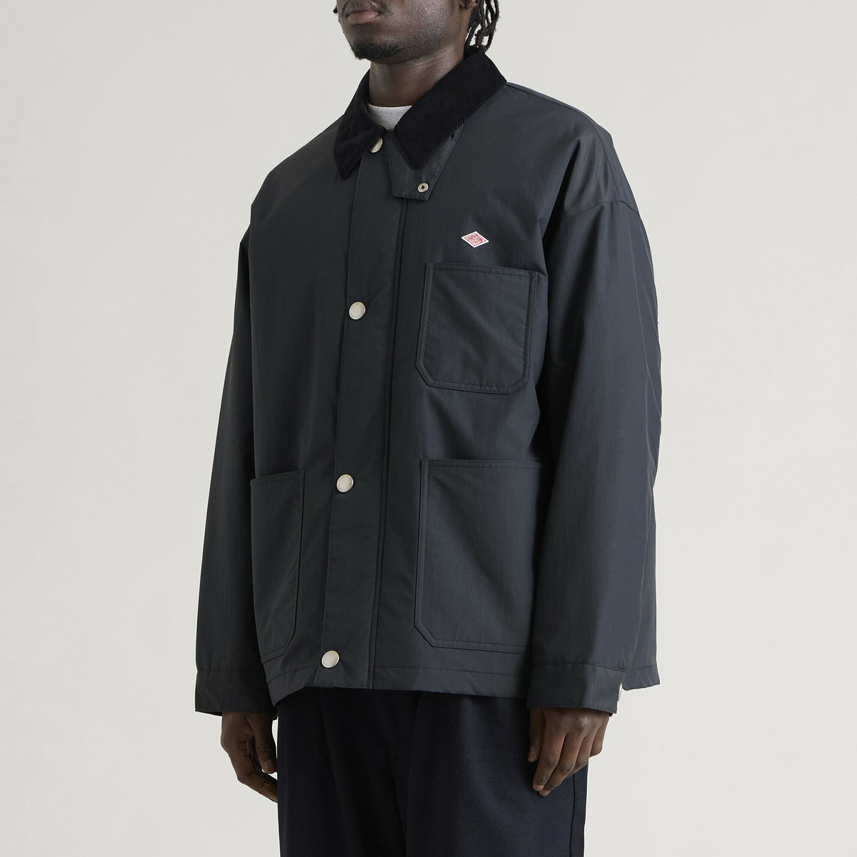 Danton Men's Nylon Teffeta Coverall Jacket in Charcoal