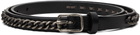 R13 Black Braid Chain Belt