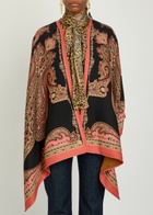 Etro Patterned-jacquard Wool-blend Cape - No Colour - One Size