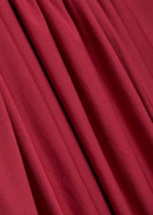 Max Mara Gathered-back Cotton-blend Maxi Dress Burgundy