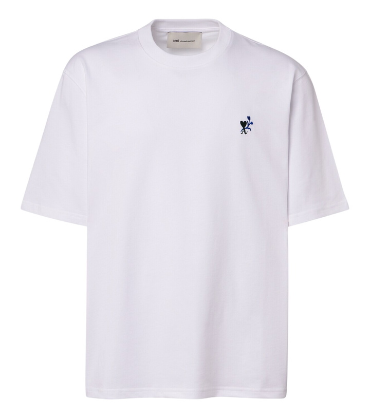 Photo: Ami Paris Ami De Cœur Tulipe cotton jersey T-shirt