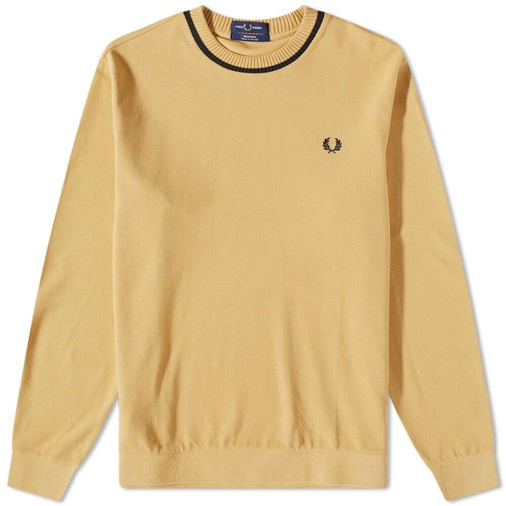 Photo: Fred Perry Authentic Men's Long Sleeve Pique T-Shirt in Desert