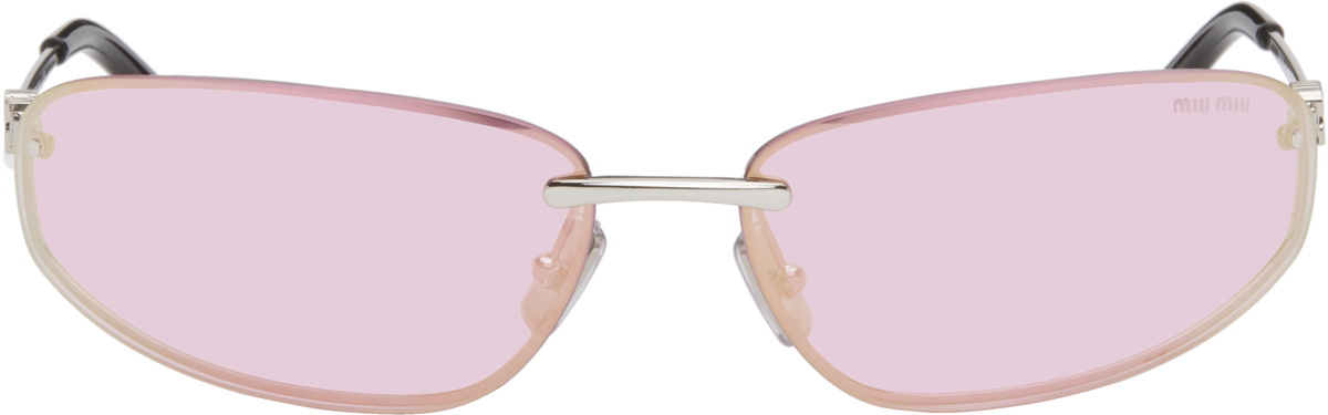 Miu Miu Eyewear Silver Miu Nocturne Sunglasses Miu Miu