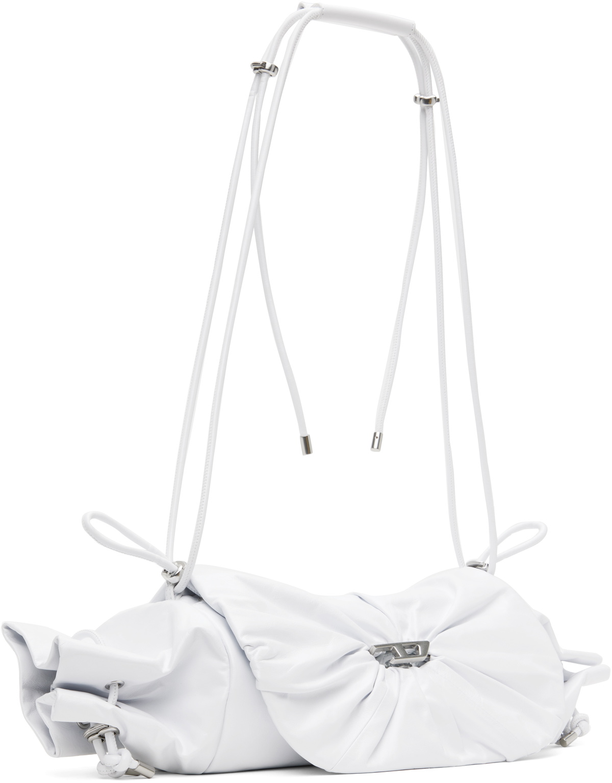 Diesel White Scrunch-D Shoulder M Bag Diesel