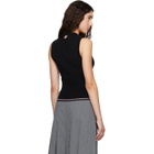 Thom Browne Black Merino Wool RWB Stripe Tank Top