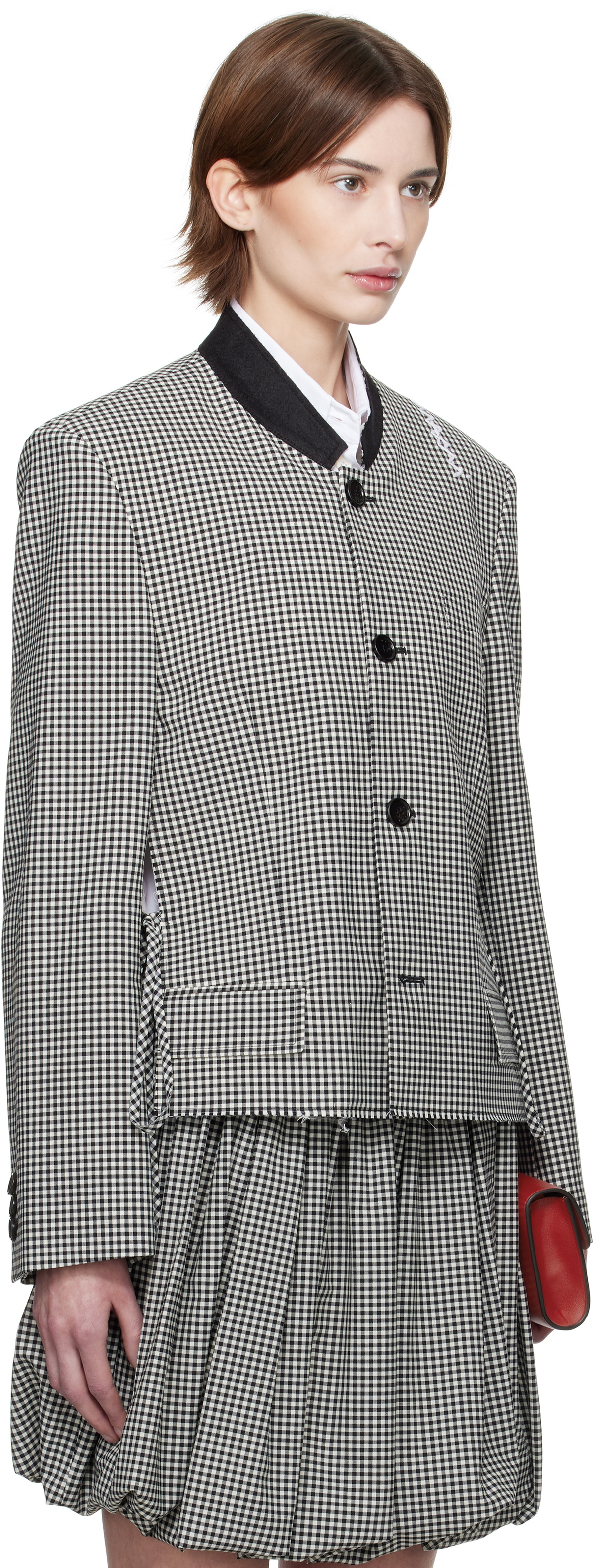 Marni Black & White Gingham Jacket