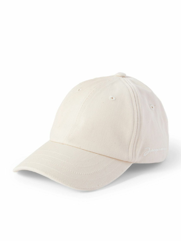 Photo: Jacquemus - Logo-Embroidered Cotton-Twill Baseball Cap - Neutrals